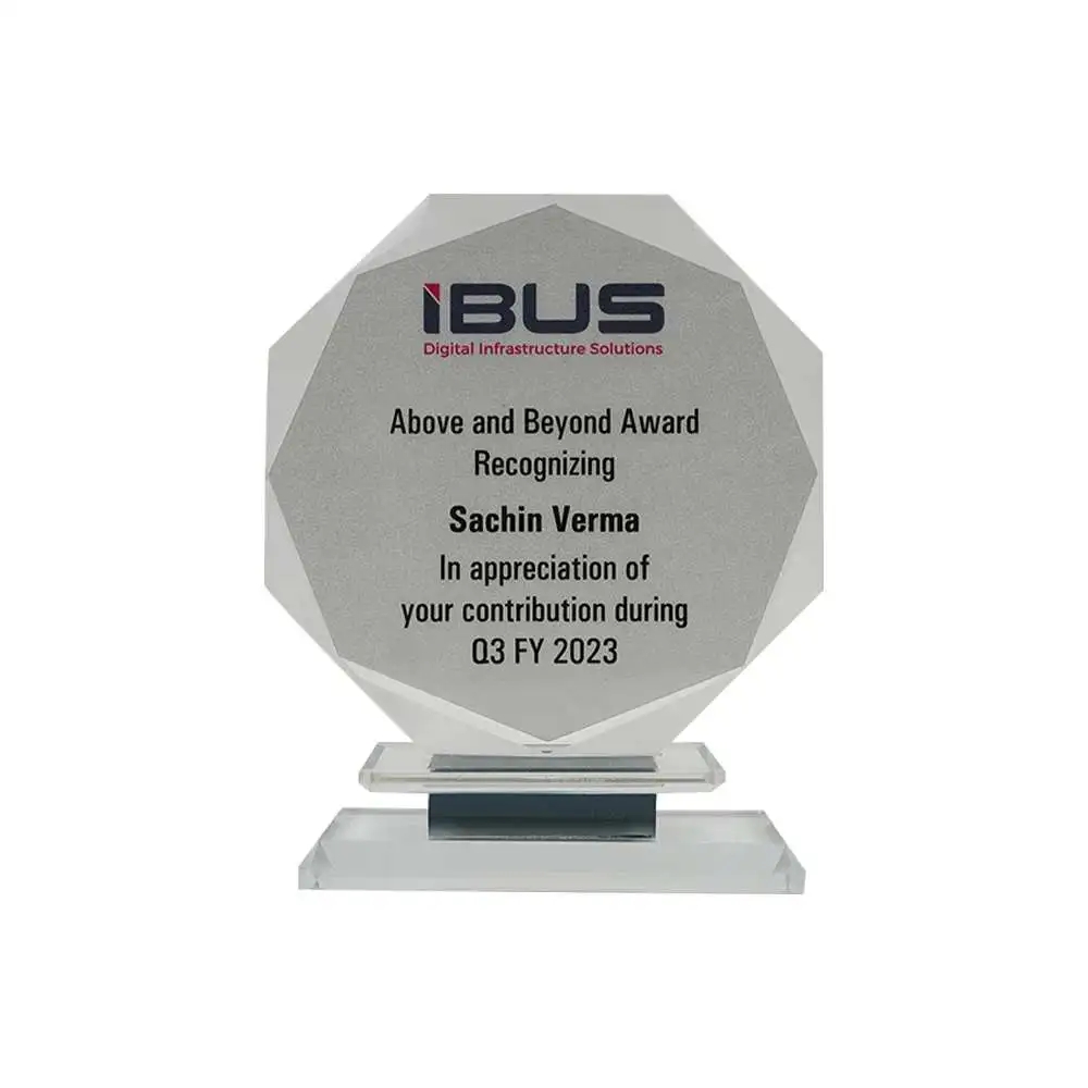 Personalized Heptagon Crystal Trophy